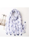 Yalych Garden Floral Viscose Châle Écharpe Lady Wrap Pashmina Stole Hijab 180 * 90Cm Décoration de la Robe Color : E, Size :