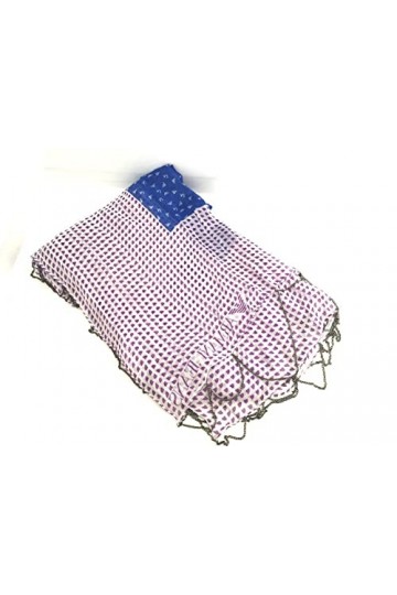 SCIARPA DONNA ARMANI JEANS PASHMINA LOGATA CON CATENE BLU AJ15CA09