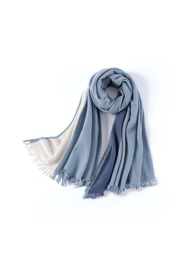 Châles Pashmina pour Femmes Écharpe en Laine Tricotée pour Dames Écharpe Chaude à Pampilles en Cachemire pour Robe de Soirée 