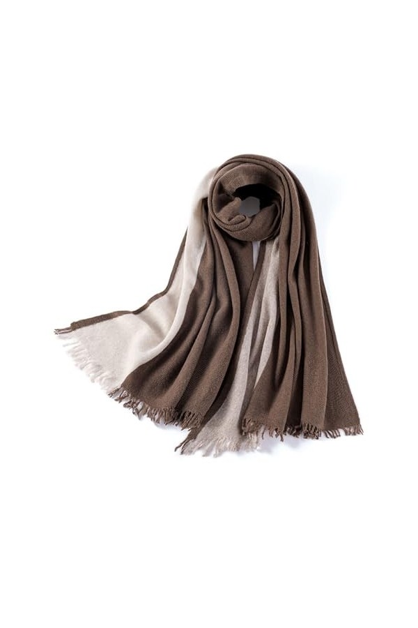 Châles Pashmina pour Femmes Écharpe en Laine Tricotée pour Dames Écharpe Chaude à Pampilles en Cachemire pour Robe de Soirée 