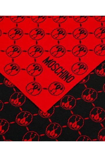 MOSCHINO femme Double question mark �charpe en laine red