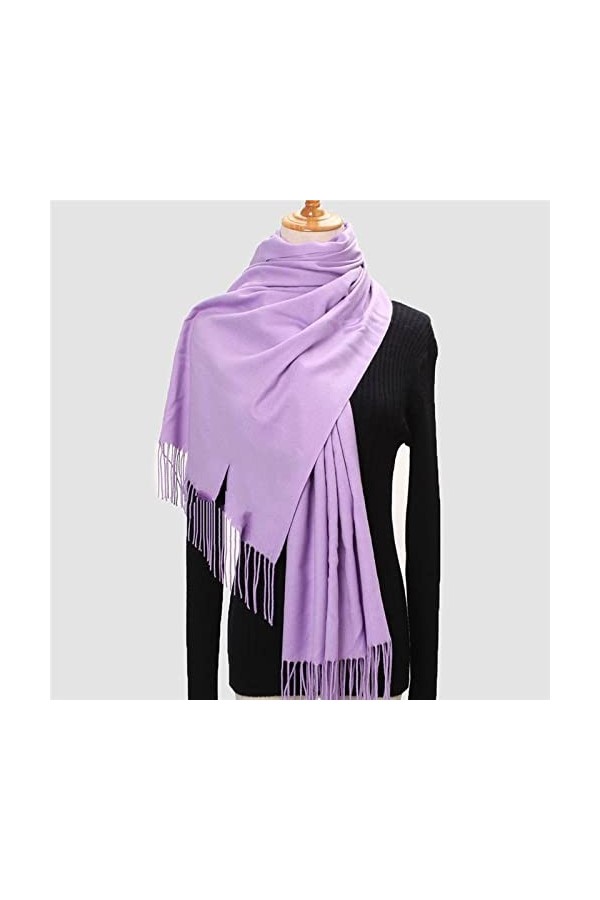 Écharpe Femme - Longue Écharpe Hiver Femme Cachemire Classique Solide Pashmina Feeling Châle Hiver Chaud Écharpes Grandes Env