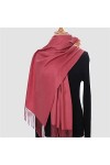 Écharpe Femme - Longue Écharpe Hiver Femme Cachemire Classique Solide Pashmina Feeling Châle Hiver Chaud Écharpes Grandes Env