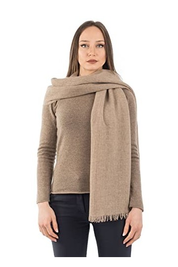 DALLE PIANE CASHMERE - Pashmina 100% cachemire - Made in Italy - Femme, Couleur: Vison, Taille unique