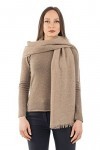 DALLE PIANE CASHMERE - Pashmina 100% cachemire - Made in Italy - Femme, Couleur: Vison, Taille unique