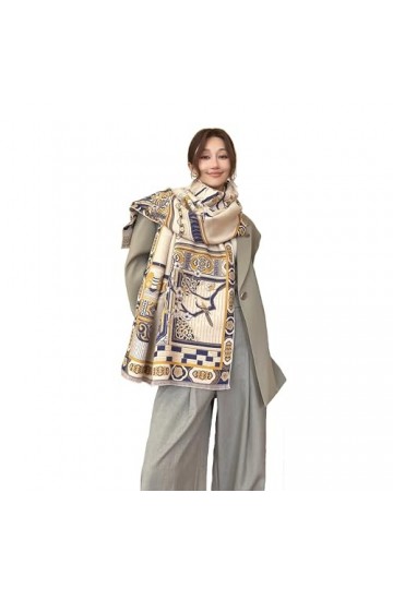 Grand châle pashmina pour femme extra long doux au toucher cachemire, écharpes dautomne et châles pour mariage, Fleur de pêc