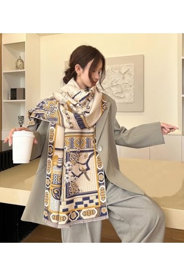 Grand châle pashmina pour femme extra long doux au toucher cachemire, écharpes dautomne et châles pour mariage, Fleur de pêc