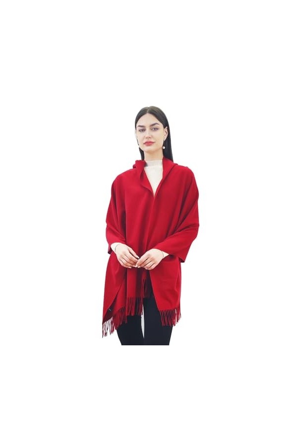 YXRHRong Écharpe pashmina pour femme, demoiselle dhonneur, mariage, hiver, châles et châles pour robe de soirée, Rouge 03, 7