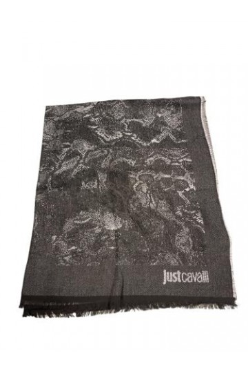 Just Cavalli Pashmina Écharpe serpent Noir/gris, Noir , taille unique