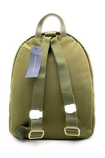 Tommy Hilfiger BagPack9649 Sac à dos de ville - Vert olive - Aspect matelassé - 35 x 30 x 10 cm - Poignée de transport - Baga