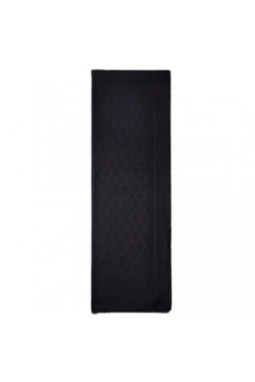 Elisabetta Franchi Pashmina Art SC02F36E2 Motif jacquard à losanges Noir 200 x 70 cm, Noir , 200x70cm