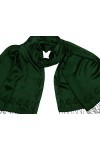 Pashmina 70 Cashmere 30 Écharpe en soie avec cerf tissé à la main Vert foncé