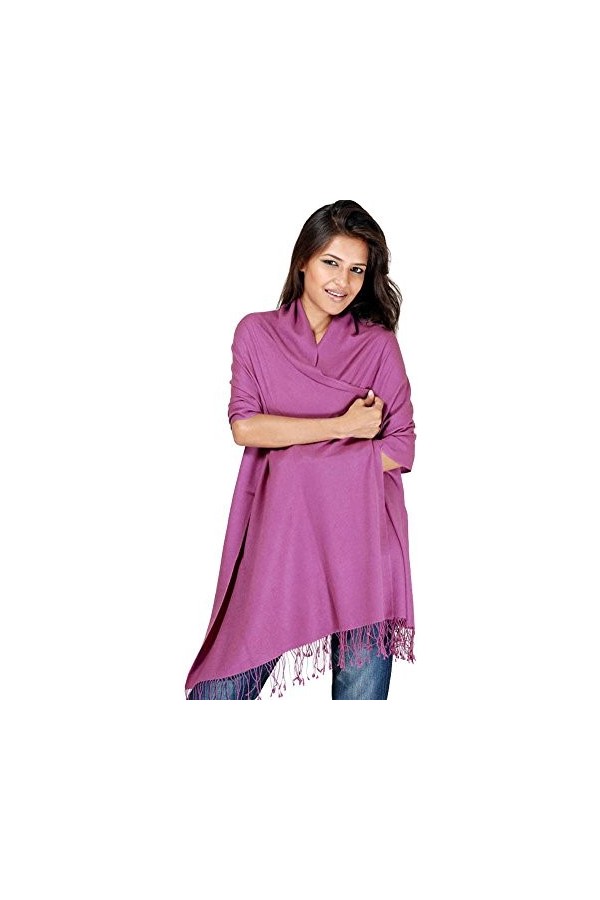 Exotic India Uni soie Pashmina Stole du Népal