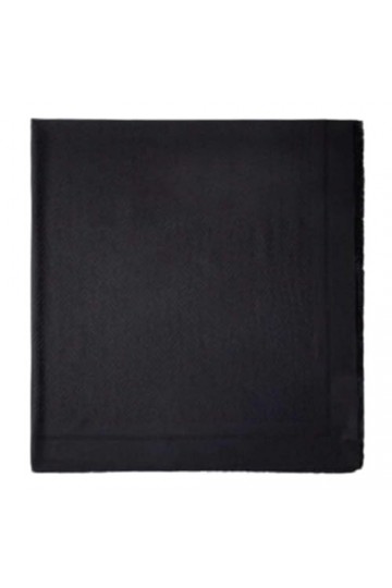 Elisabetta Franchi Jacquard Pashmina avec logo noir, 140 x 140 cm, Noir , 140x140cm