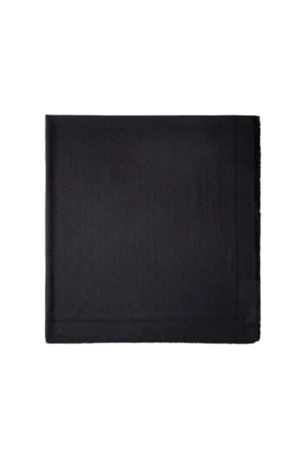 Elisabetta Franchi Jacquard Pashmina avec logo noir, 140 x 140 cm, Noir , 140x140cm