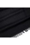 Elisabetta Franchi Jacquard Pashmina avec logo noir, 140 x 140 cm, Noir , 140x140cm