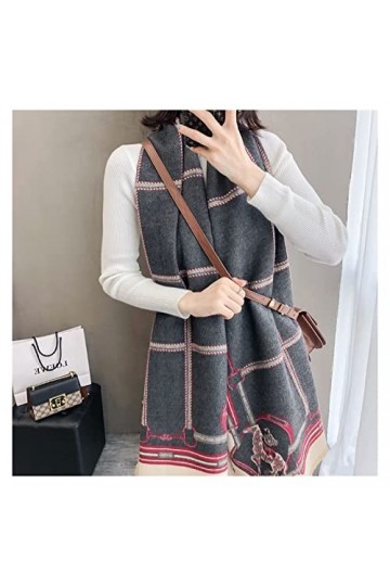 écharpe 2021 Écharpe en Laine dhiver Multicolore Plaid Foulard Marque Pashmina Écharpes Couverture Châles Wraps Écharpes Fem