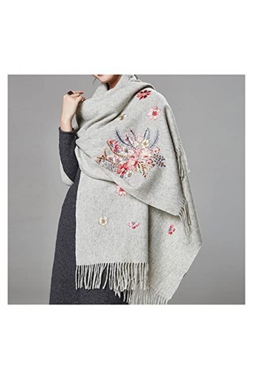 ZZLLFF 70x180cm Écharpe en Laine dhiver Femmes Chapeaux Chauds et enveloppements de Luxe for Dames Pashmina Mariée De Demois