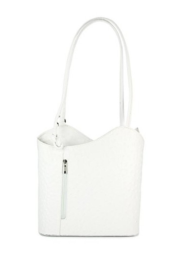 Belli Sac à dos en cuir italien classique 2 en 1 pour femme - 28 x 28 x 8 cm l x H x P , zébré, taille unique