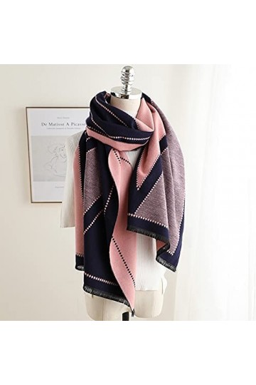 écharpe 2021 Patchwork Imprimer Écharpe en Laine Chaude Femmes Marque Écharpes dhiver Pashmina Châles Wraps Écharpe Couvertu