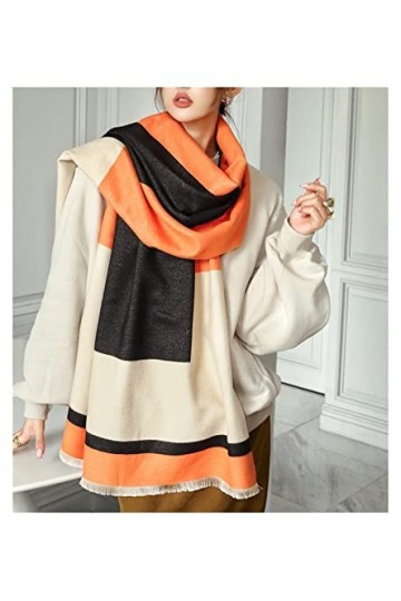 écharpe 2021 Nouvelle écharpe en Laine Foulard Recto-Verso Femmes Foulards dhiver Géométrie Pashmina Châles Chauds Wraps Cou