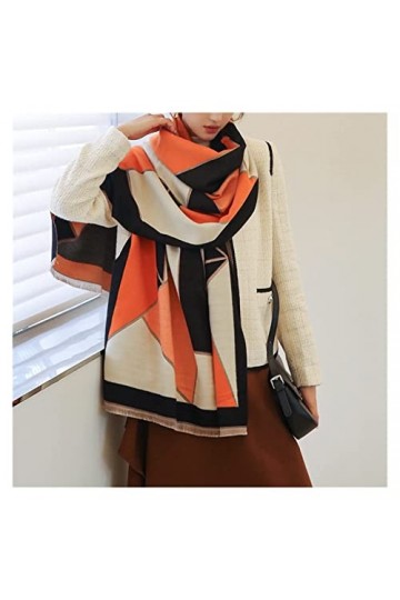 écharpe 2021 Nouvelle écharpe en Laine Marque Cou Femmes Écharpes dhiver Floral Pashmina Chaud Châles Wraps Couverture Épais