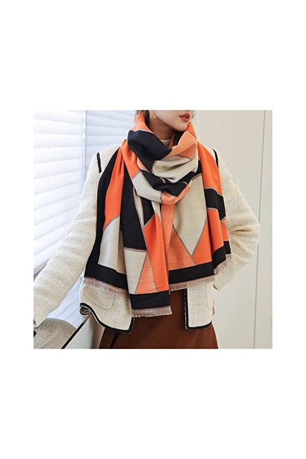 écharpe 2021 Nouvelle écharpe en Laine Marque Cou Femmes Écharpes dhiver Floral Pashmina Chaud Châles Wraps Couverture Épais