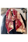 écharpe 2021 Nouvelle écharpe en Laine Marque Femmes Écharpes dhiver Floral Pashmina Chaud Châles Wraps Couverture Épaisse C