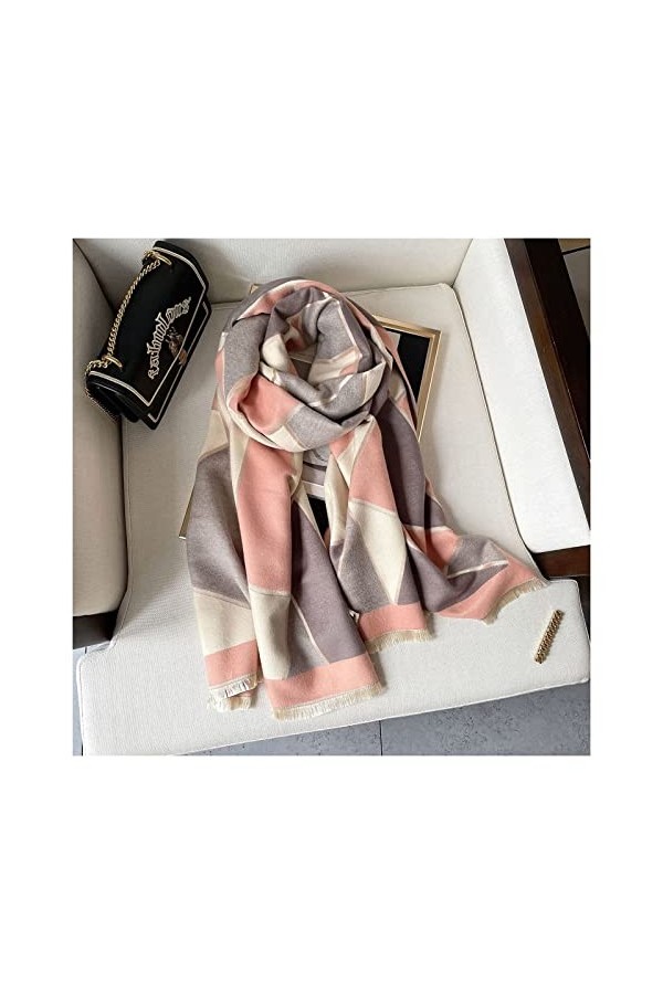 écharpe 2021 Nouvelle écharpe en Laine Marque Cou Femmes Écharpes dhiver Floral Pashmina Chaud Châles Wraps Couverture Épais