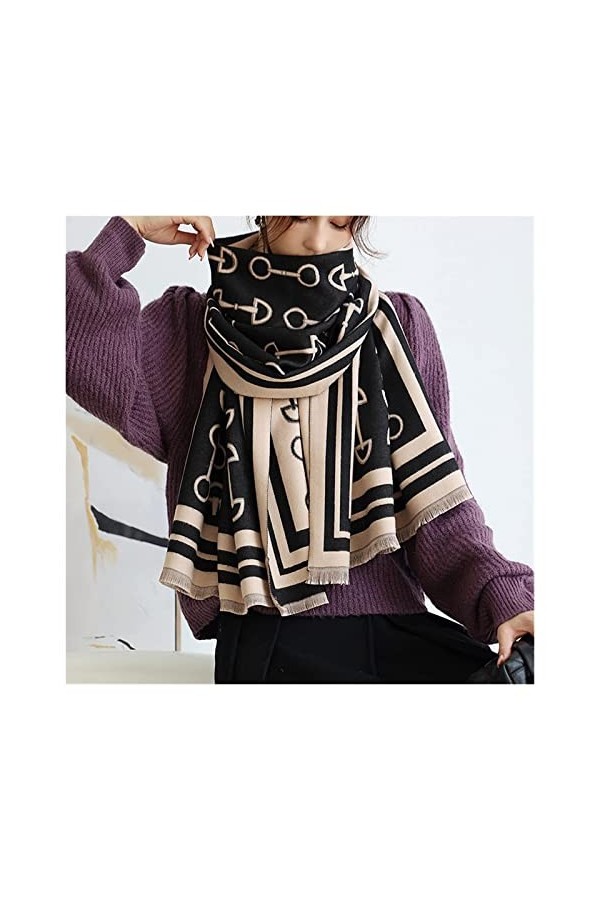 écharpe 2021 Nouvelle écharpe en Laine Foulard Chaud Hiver Femmes Écharpes Rétro Fleur Imprimer Pashmina Châles Enveloppes Co