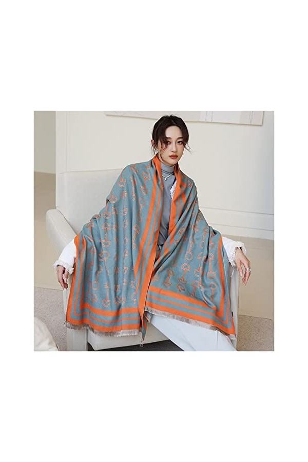 écharpe 2021 Nouvelle écharpe en Laine Foulard Chaud Hiver Femmes Écharpes Rétro Fleur Imprimer Pashmina Châles Enveloppes Co