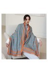 écharpe 2021 Nouvelle écharpe en Laine Foulard Chaud Hiver Femmes Écharpes Rétro Fleur Imprimer Pashmina Châles Enveloppes Co
