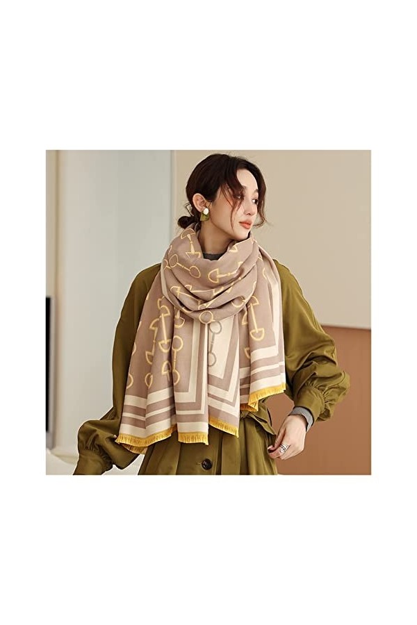 écharpe 2021 Nouvelle écharpe en Laine Foulard Chaud Hiver Femmes Écharpes Rétro Fleur Imprimer Pashmina Châles Enveloppes Co