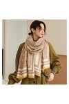 écharpe 2021 Nouvelle écharpe en Laine Foulard Chaud Hiver Femmes Écharpes Rétro Fleur Imprimer Pashmina Châles Enveloppes Co