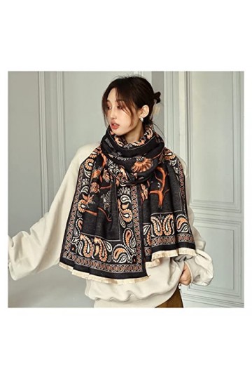 écharpe 2021 Nouvelle écharpe en Laine Noix de cajou Femmes Écharpes dhiver Floral Pashmina Châles Chauds Wraps Couverture é