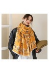 écharpe 2021 Nouvelle écharpe en Laine Noix de cajou Femmes Écharpes dhiver Floral Pashmina Châles Chauds Wraps Couverture é