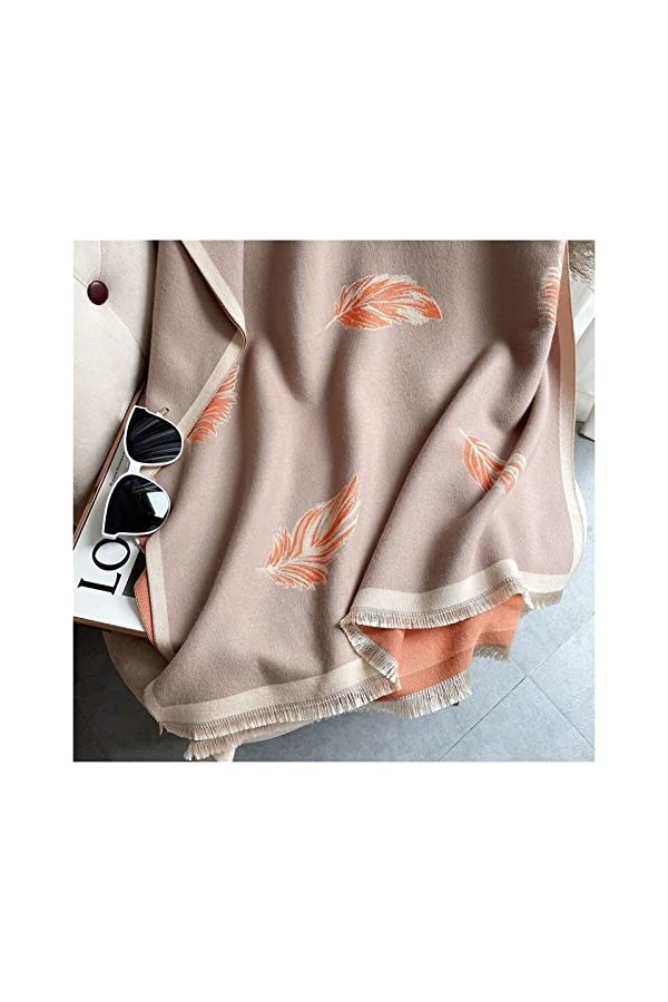 écharpe 2021 Feather Print Femmes Écharpe en Laine Marque Écharpes dhiver Pashmina Châles Wraps Couverture Nouvelles écharpe