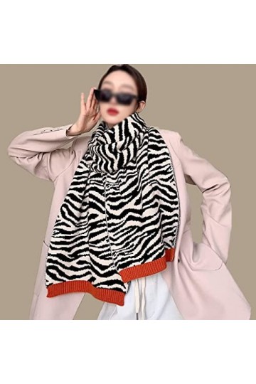 Samnuerly Écharpe dhiver, modèle décharpe dhiver tricotée épaisse pour Dame Pashmina châle enveloppe Les étoles de Couvert