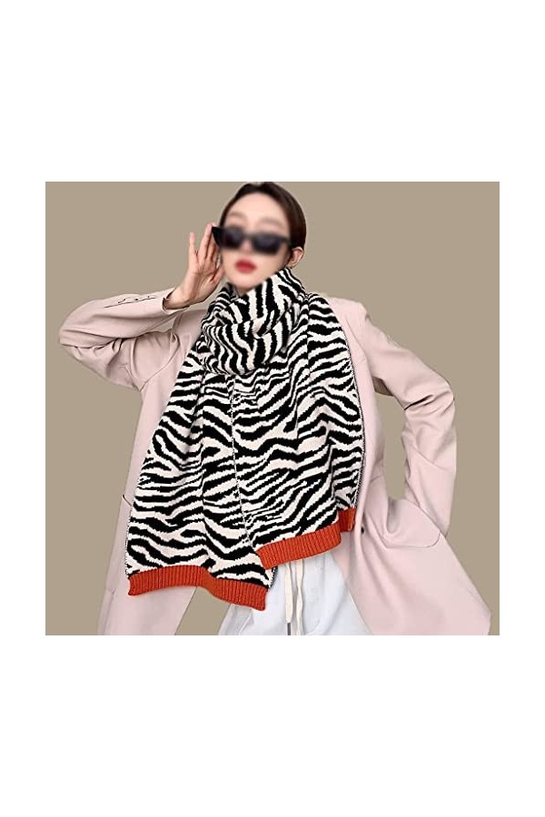 Samnuerly Écharpe dhiver, modèle décharpe dhiver tricotée épaisse pour Dame Pashmina châle enveloppe Les étoles de Couvert