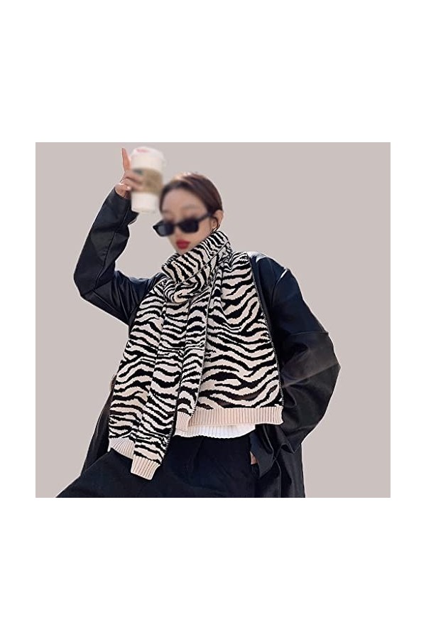 Samnuerly Écharpe dhiver, écharpe dhiver tricotée épaisse Lady Pattern Pashmina Shawl Wraps Women Winter Warm Blanket Stole