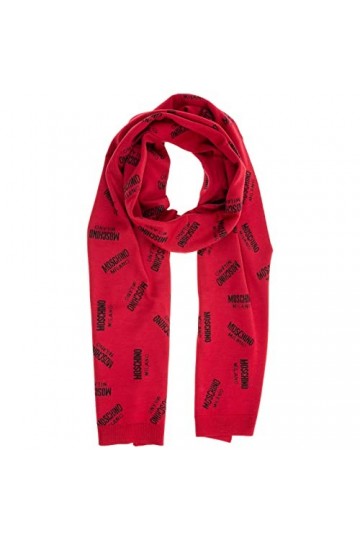 MOSCHINO femme Logo écharpe en laine rosso