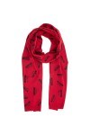 MOSCHINO femme Logo écharpe en laine rosso