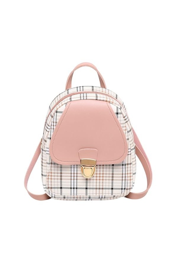 TSLBW Mini Sac à Dos pour Femme, PU Étanche Backpack Décontractée, Mini Sac à dos Tendance en Cuir Synthétique pour Femme pou
