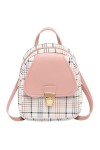 TSLBW Mini Sac à Dos pour Femme, PU Étanche Backpack Décontractée, Mini Sac à dos Tendance en Cuir Synthétique pour Femme pou
