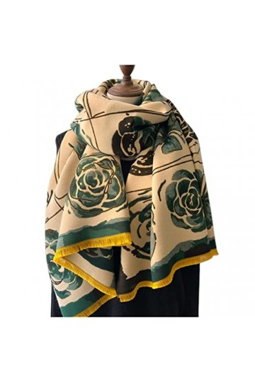 ACiyD Écharpe Femmes Cachemire Châle Écharpe Conception Couverture Épaisse Hiver Chaud Foulard Poncho-Wyt289-3 Wyt289 2 