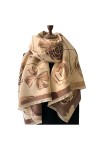 ACiyD Écharpe Dames Écharpe dhiver Floral Femmes Faux Cachemire Châle Et Wrap Épais Chaud Couverture De Printemps Châle-Bleu