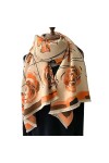 ACiyD Écharpe Dames Écharpe dhiver Floral Femmes Faux Cachemire Châle Et Wrap Épais Chaud Couverture De Printemps Châle-Bleu