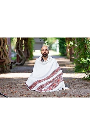 Châle de méditation ou couverture de méditation, châle ou châle en laine, écharpe surdimensionnée ou étole, jeté en laine, co