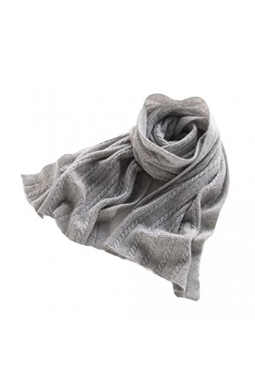 Foulard en Soie, Écharpes Couverture pour Femme Cachemire Sensation Pashmina Châle Wraps Doux Chaud Couleur : Gris, Taille :
