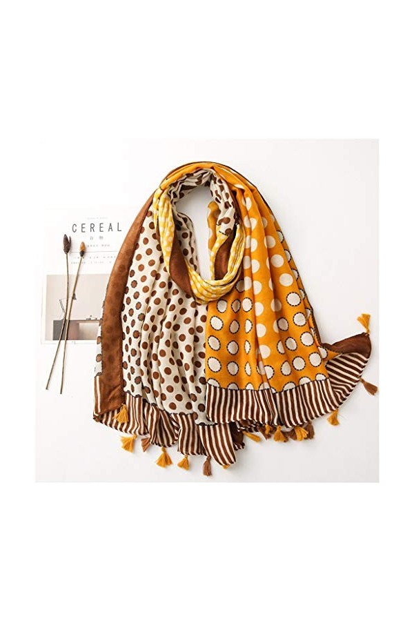 Femmes Mode rayé Ligne Patchwork Viscose châle écharpe Dame Imprimer Doux Pashmina étole Wrap Bandana